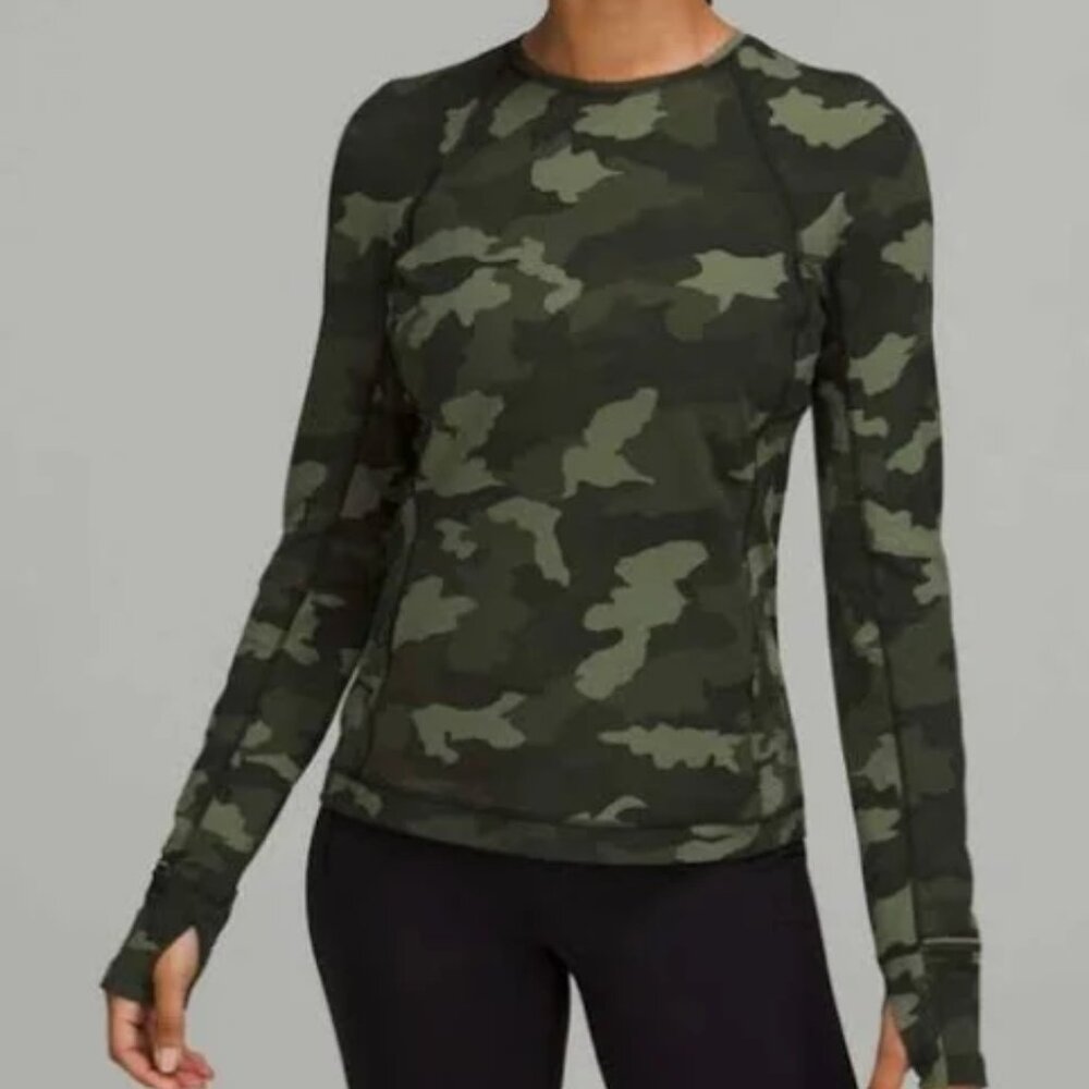 Lululemon It's Rulu Run Long Sleeve Camouflage Shirt 8